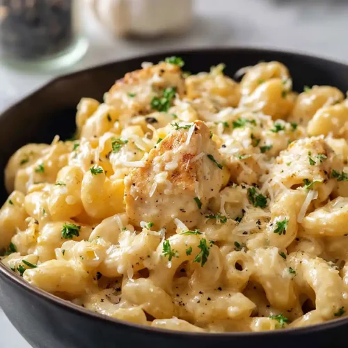 parmesan garlic chicken mac and cheese