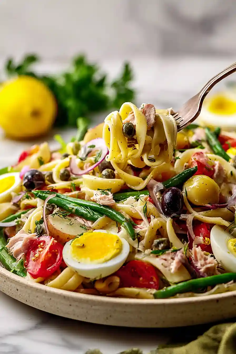 nicoise pasta salad