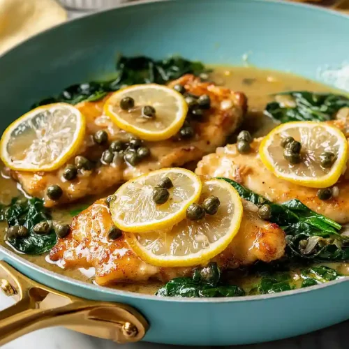 chicken piccata with spinach